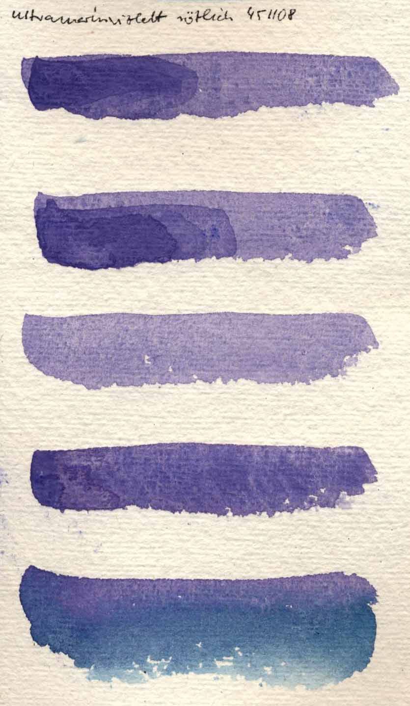 Kremer akvarel - ultramarínově fialová, načervenalá (plast, 3 x 1,8 x 1 cm)